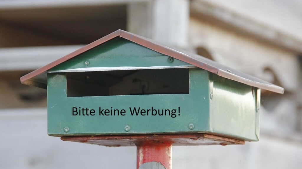 Briefkasten Keine Werbung Flyerverteilung Prospektverteilung